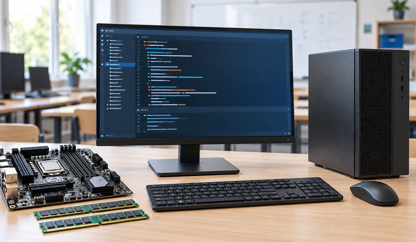 Savremena računarska oprema za nastavu: monitor, tastatura i komponente računara